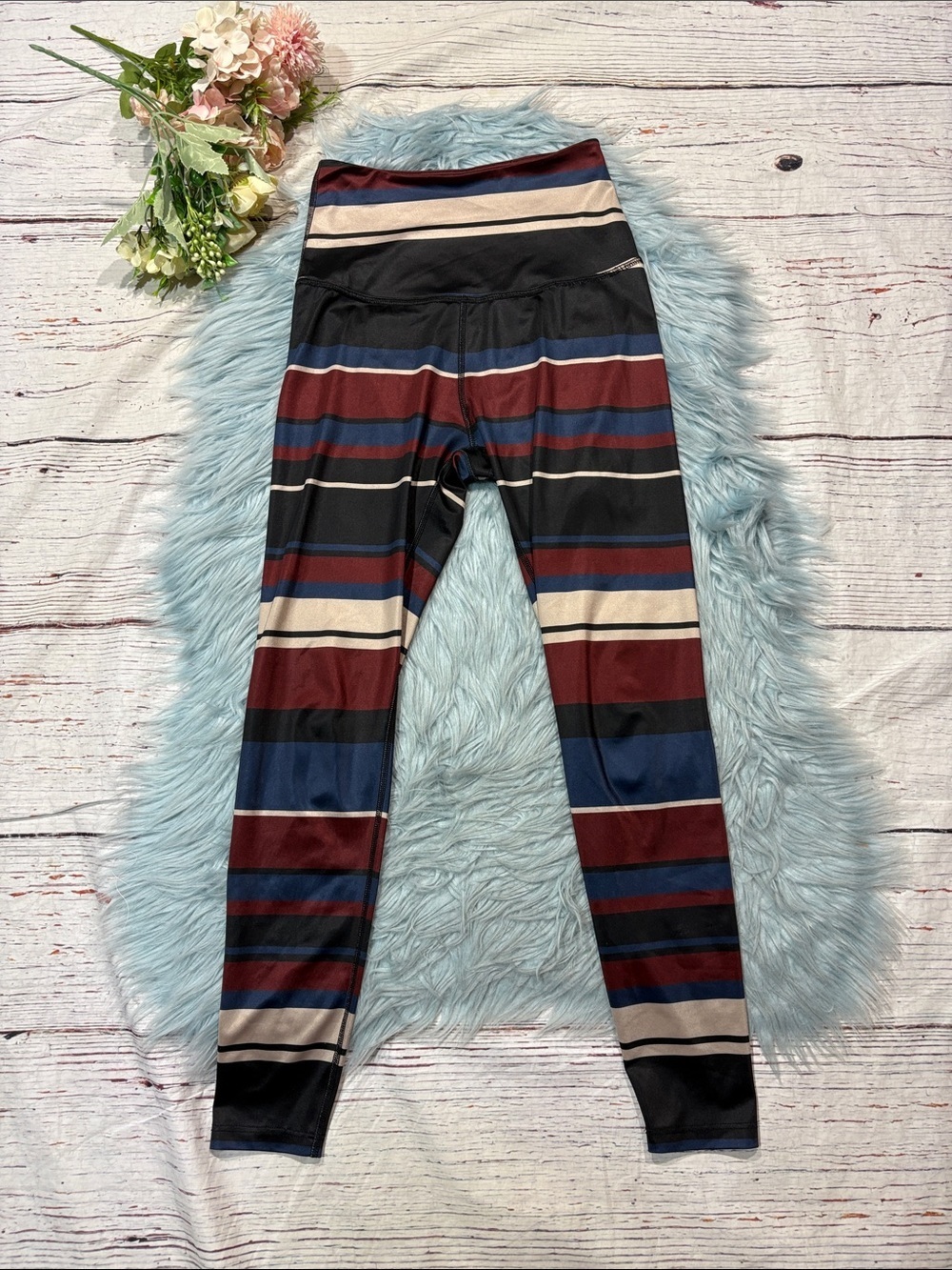 Beyond Yoga Patriotic Stripe Lux High Waisted Leggings